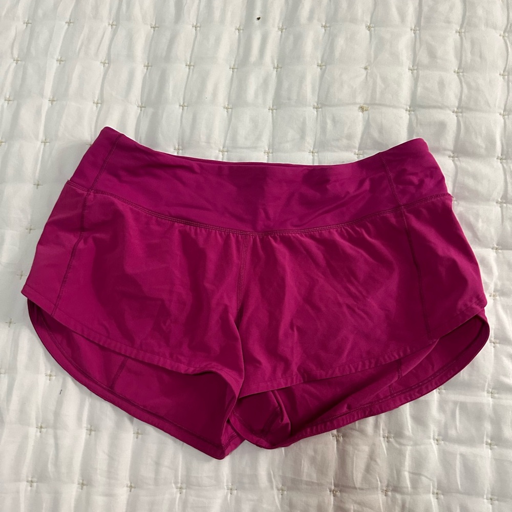 lululemon Magenta speed up Shorts